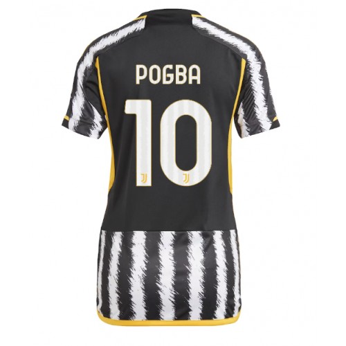 Ženski Nogometni dresi Juventus Paul Pogba #10 Domači 2023-24 Kratek Rokav